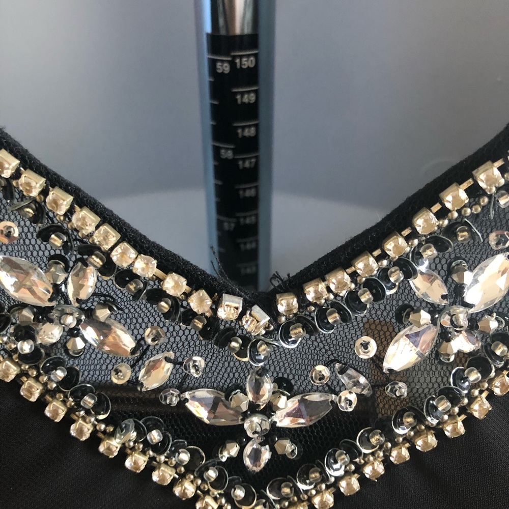 Faviana Couture Black Sequin Gown - Picture 4 of 12